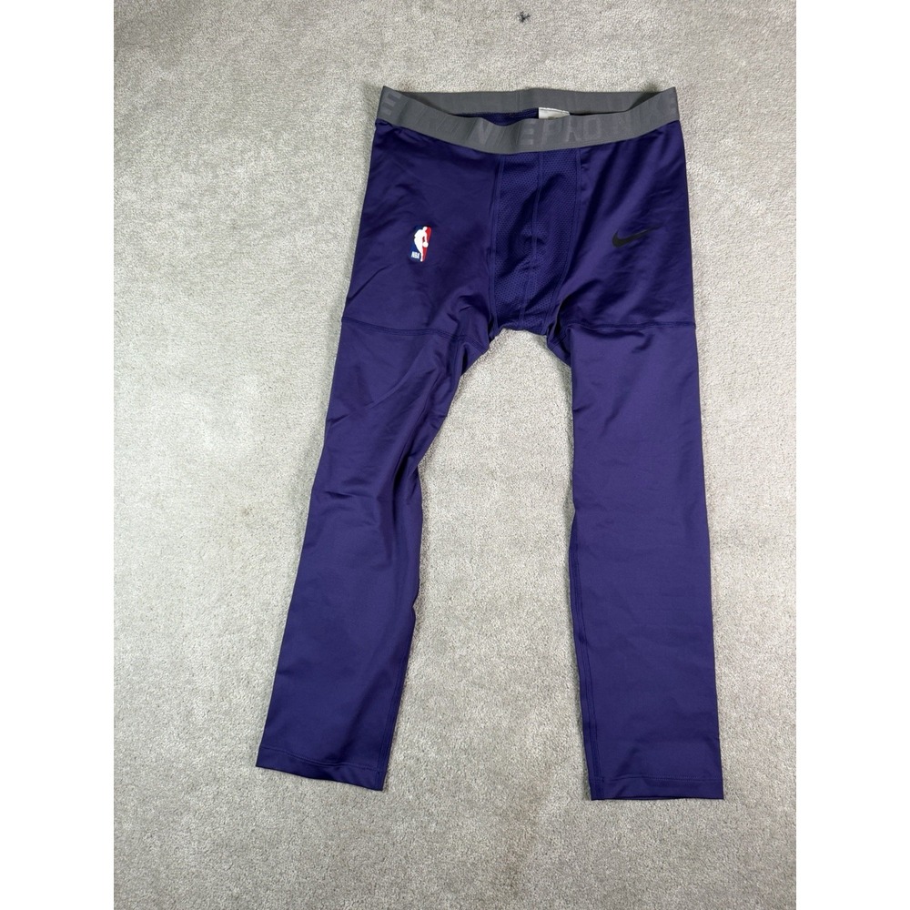 Nike Pro NBA Dri-FIT Compression Tights Men XLT Purple Basketball AT9764-566 New